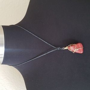 Vintage Orange Genuine Gemstone Necklace